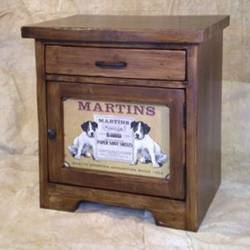Vintage Artwork Bedside/End Table