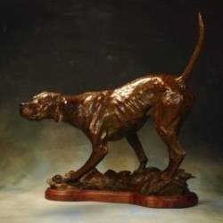 Instinct - English Pointer Bronze Sculpture