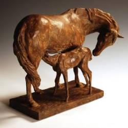 Mare and Foal - Bronze Sculpture