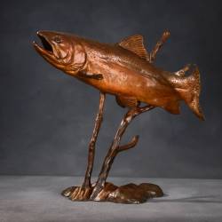 The Honest Twenty - Rainbow Trout Bronze Sculpture