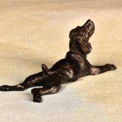 Spaniel Sprawl - Small Size Dog Version Bronze Sculpture