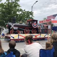 A float from the Cherry Festival Parade