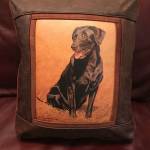 Patton Leather pillow