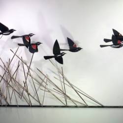 Blackbird Metal Sculpture - Full View